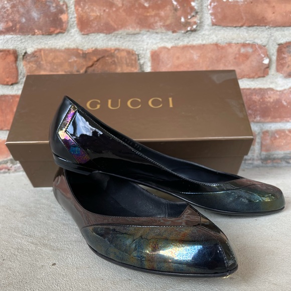 Gucci vernice soft floyd nero flats - Picture 1 of 12